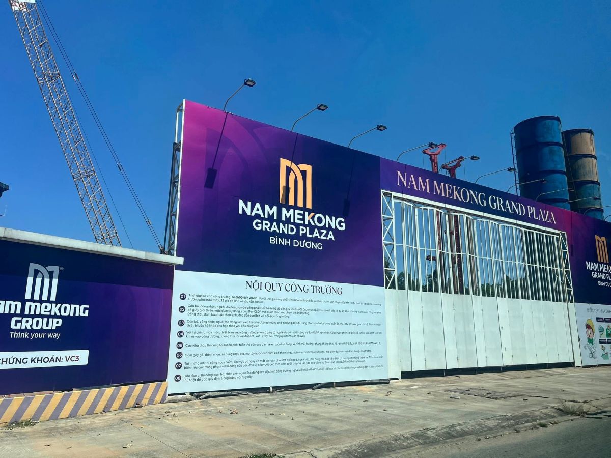 Tiến độ xây dựng Nam Mekong Grand Plaza Bình Dương