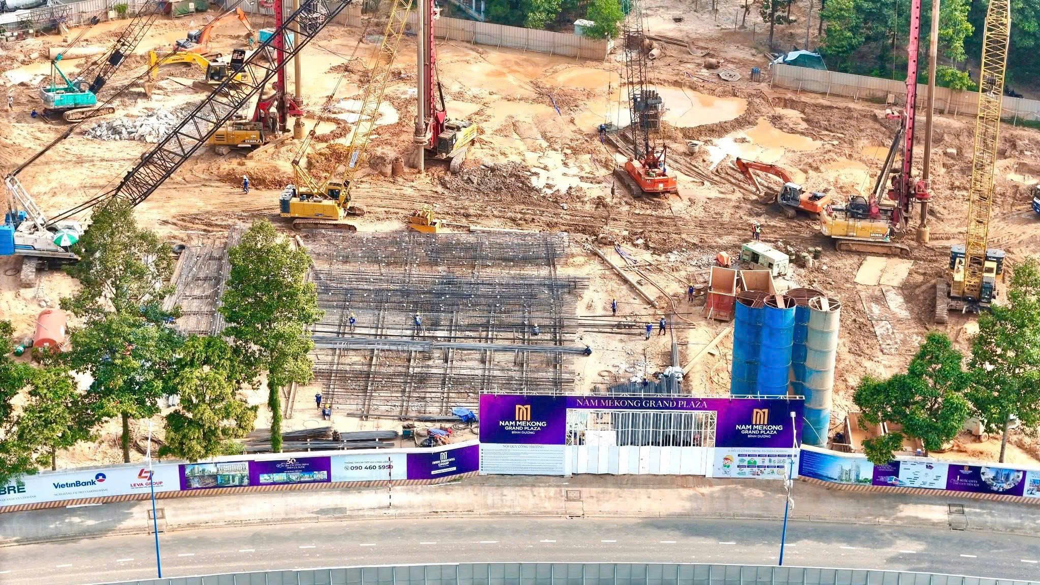 Tiến độ xây dựng dự án Nam Mekong Grand Plaza Bình Dương tháng 3/2026