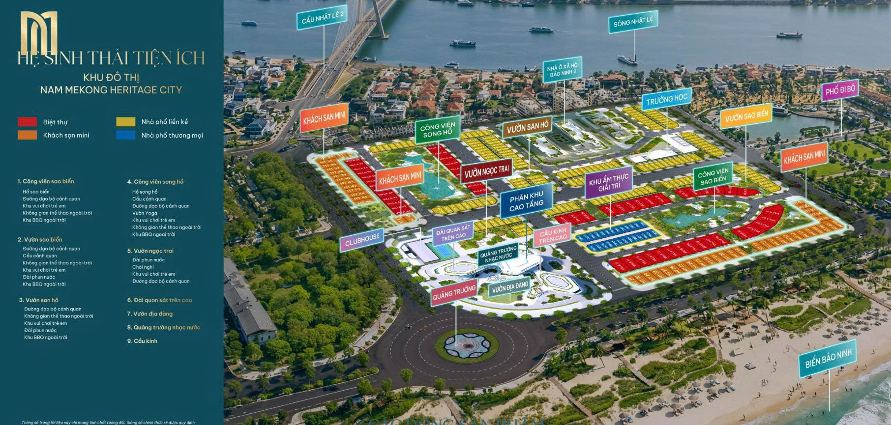 Mặt bằng và tiện ích dự án Nam Mekong Heritage City